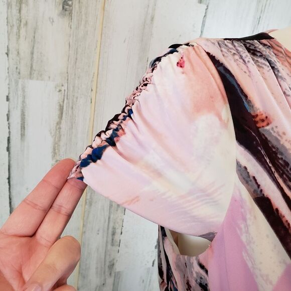 DKNY Abstract Brush Stroke Dress Sz 14 - Picture 3 of 7